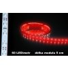 LED Pásek 12V červený IP20 bílé pozadí 120lm 5m