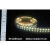 3835 led pasek 12v teple bily ip65 bile pozadi vodeodolny 300lm 5m