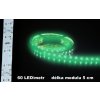 3838 led pasek 12v zeleny ip65 bile pozadi 240lm 5m