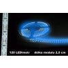 3859 led pasek 12v modry ip65 120led bile pozadi vodeodolny 200lm 5m