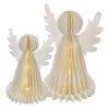Vánoční papírový andělé se stojánkem, 2 ks, 28/38 cm, vnitřní