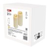 LED dekorace – vosková svíčka, 17 cm, 2x AAA, vnitřní, teplá bílá, 2 ks, časovač