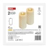 LED dekorace – vosková svíčka, 17 cm, 2x AAA, vnitřní, teplá bílá, 2 ks, časovač