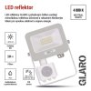 LED reflektor GLARO s pohybovým čidlem, 10 W, bílý, IP54, 1000 lm, neutrální bílá