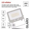 LED reflektor GLARO s pohybovým čidlem, 50 W, bílý, IP54, 5000 lm, neutrální bílá