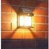 LED solární lucerna nástěnná, teplá bílá, 12x17cm, černá