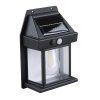 LED solární lucerna nástěnná, teplá bílá, 12x17cm, černá