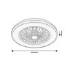 DALFON2 LED stropní svítidlo s ventilátorem 71331