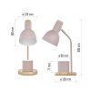 Stolní lampa POPPY na žárovku E27, růžová