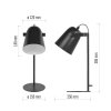 Stolní lampa NINA na žárovku E27, černá