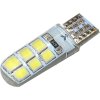 254888 zarovka led t10 12v bila 12xsmd2835 silica