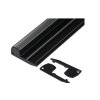 LED profil ST2 černý schodišťový - Profil bez krytu 1m