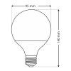 Žárovka LED E27 koule-60x,bílá,230V