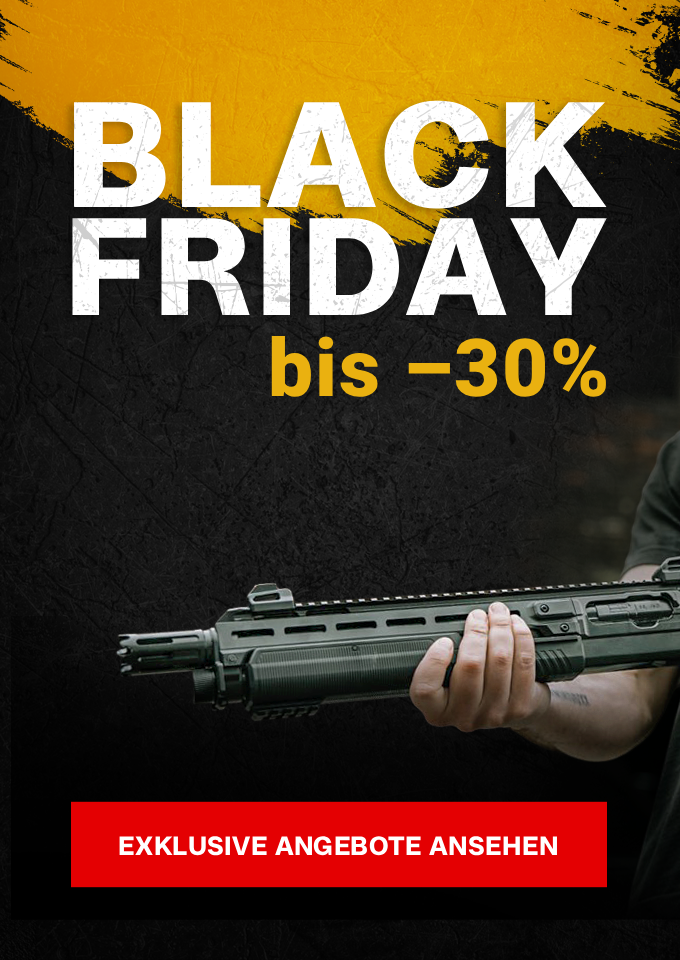 Black Friday – bis zu 30 % Rabatt auf Luftgewehre, T4E-Pistolen und Waffenzubehör