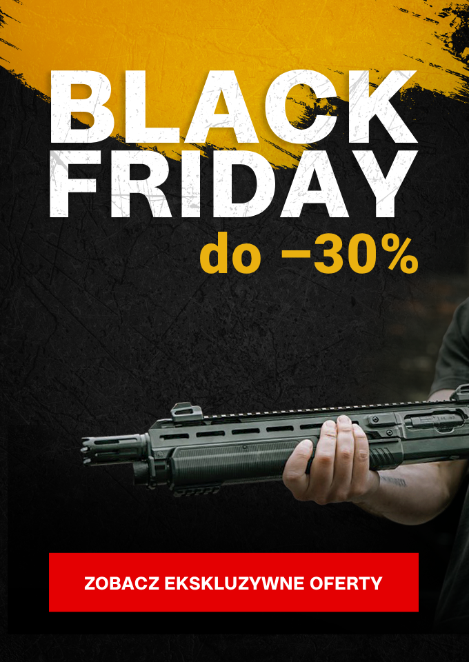 Black Friday – zniżki do 30% na wiatrówki, pistolety T4E i akcesoria do broni