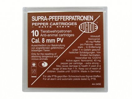Gázpatronok PV-S 8mm pisztoly 10 db Supra Pepper