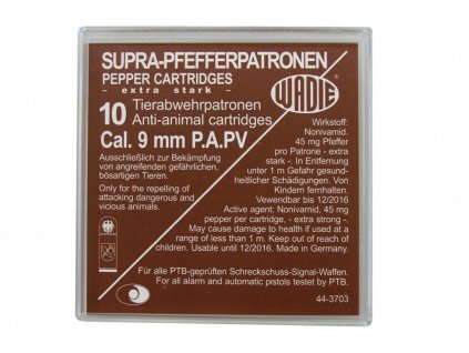 Gas cartridges PV-S 9mm pistol 10pcs Supra Pepper