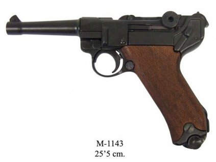 22545 1 replika pistole parabellum luger p08 drevo