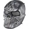 Maschera Wosport Lron Blooded Skull nero argento
