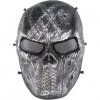 Maschera Wosport Lron Blooded Skull nero argento
