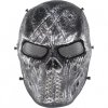 Maska Wosport Lron Blooded Skull black silver