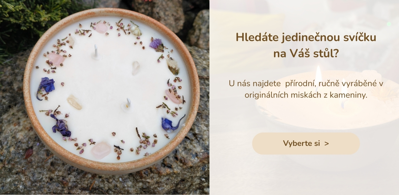 Sojové svíčky v misce z kameniny | Svíceníčko.cz