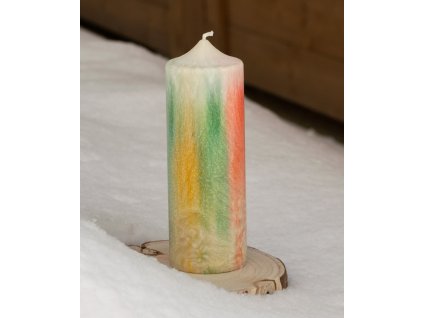 Palmová svíčka 21cm – Můj život je kouzelně barevný