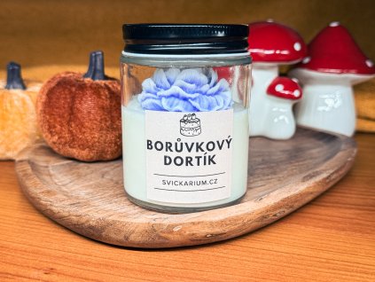 Vonná Svíčka Ve Skle - Borůvkový Dortík (190g)