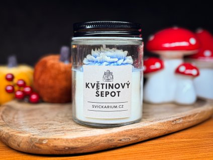 Vonná svíčka ve skle - KVĚTINOVÝ ŠEPOT (190g)
