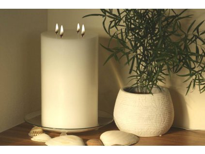 svice rustik valec 190x300mm bily 01 0779