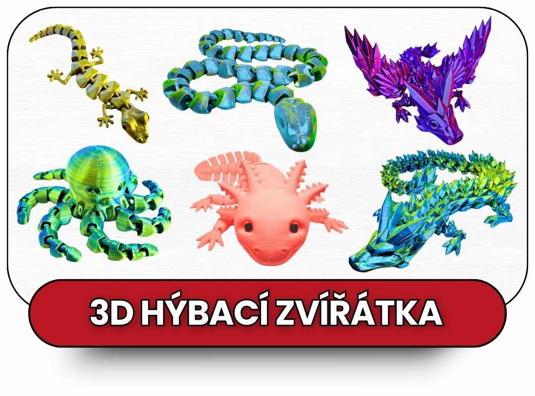 Hýbací fantasy 3D zvířátka