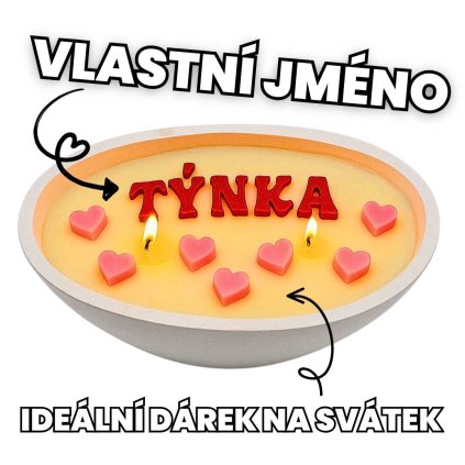 personalizovaná svíčka s motivy