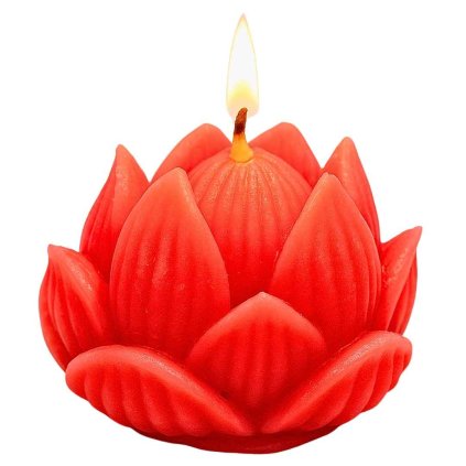 lotosový květ svíčka s knotem