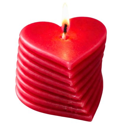 svíčka sloup ze srdcí