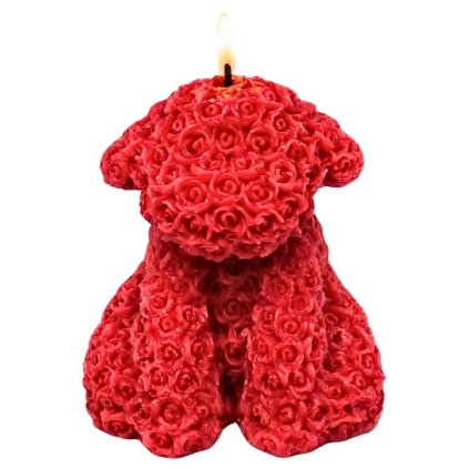 ovečka svíčka s růžemi