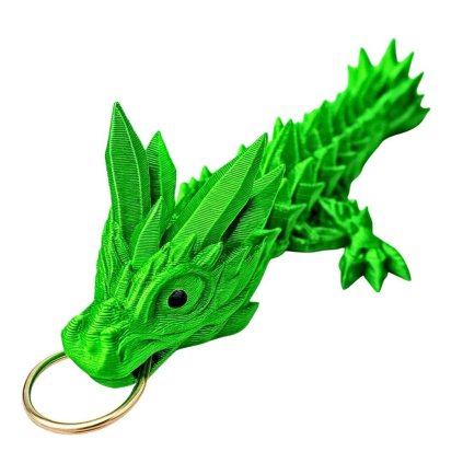 3D krystalový drak dvounohý přívěsek