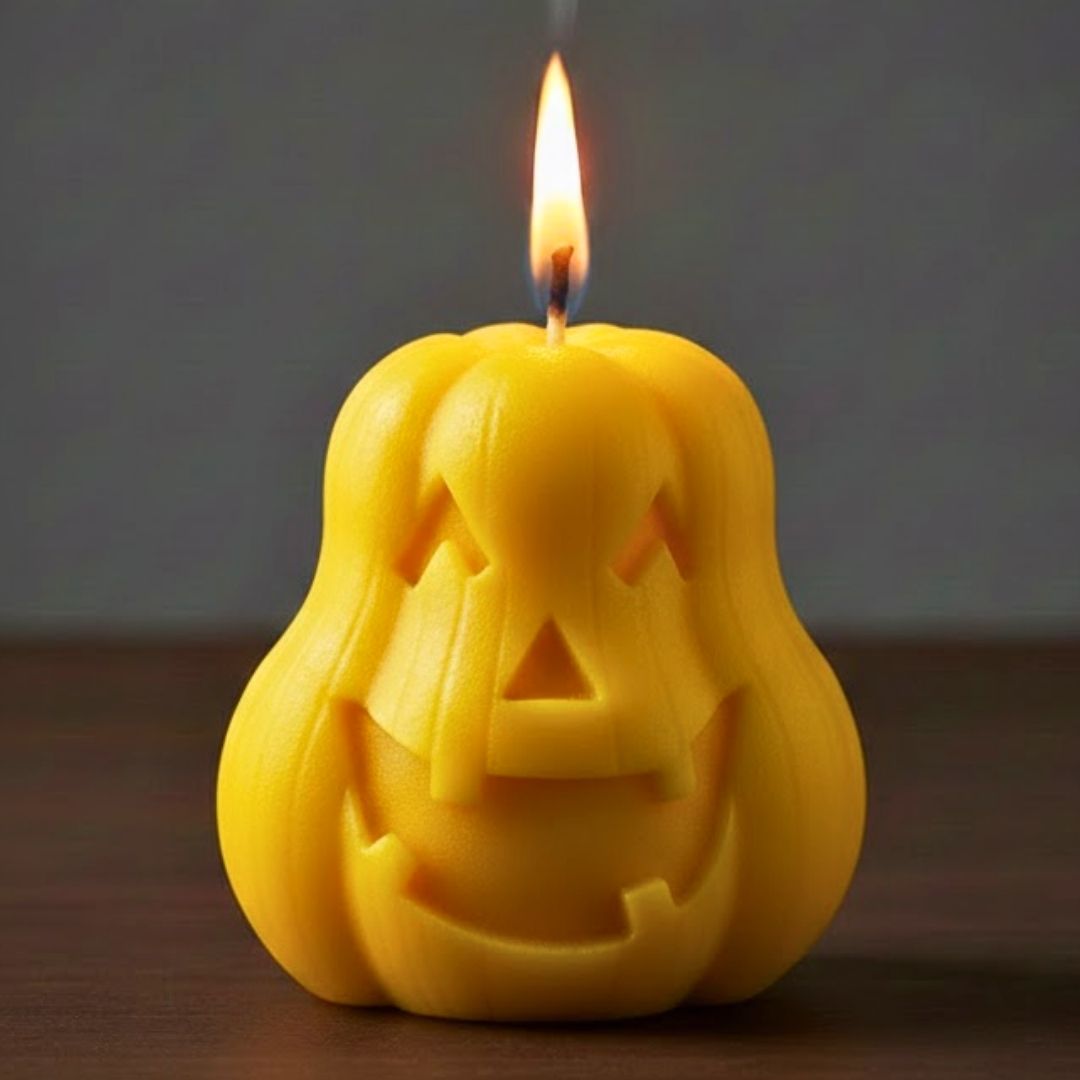 Vonná svíčka Dýně | 135 g | Svíčkománie3D | Zvolte si barvu: Žlutá