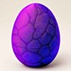 3D dinosauří vajíčko fialovo modrý