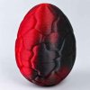 3D dinosauří vejce červeno černé
