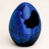 3D dinosauří vajíčko prasklé modročerné