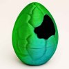 3D dinosauří vajíčko prasklé zelenomodré