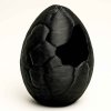 3D dinosauří vajíčko prasklé černé