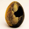 3D dinosauří vajíčko prasklé zlatočerné