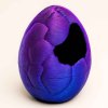 3D dinosauří vajíčko prasklé fialovomodré