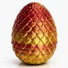 dračí vajíčko červenozlatý