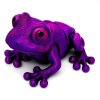 3D žába fialovomodrá