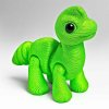 3D dinosaurus žlutozelený
