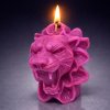 svíčka lev v květu růžový