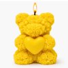 svíčka medvídek z růží žlutý