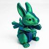 mini králík s křídly modrozelený